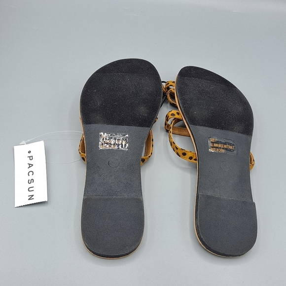 NEW Womens Pacsun Animal Print Sandals Flip Flops Shoes Size 6 - Picture 4 of 4